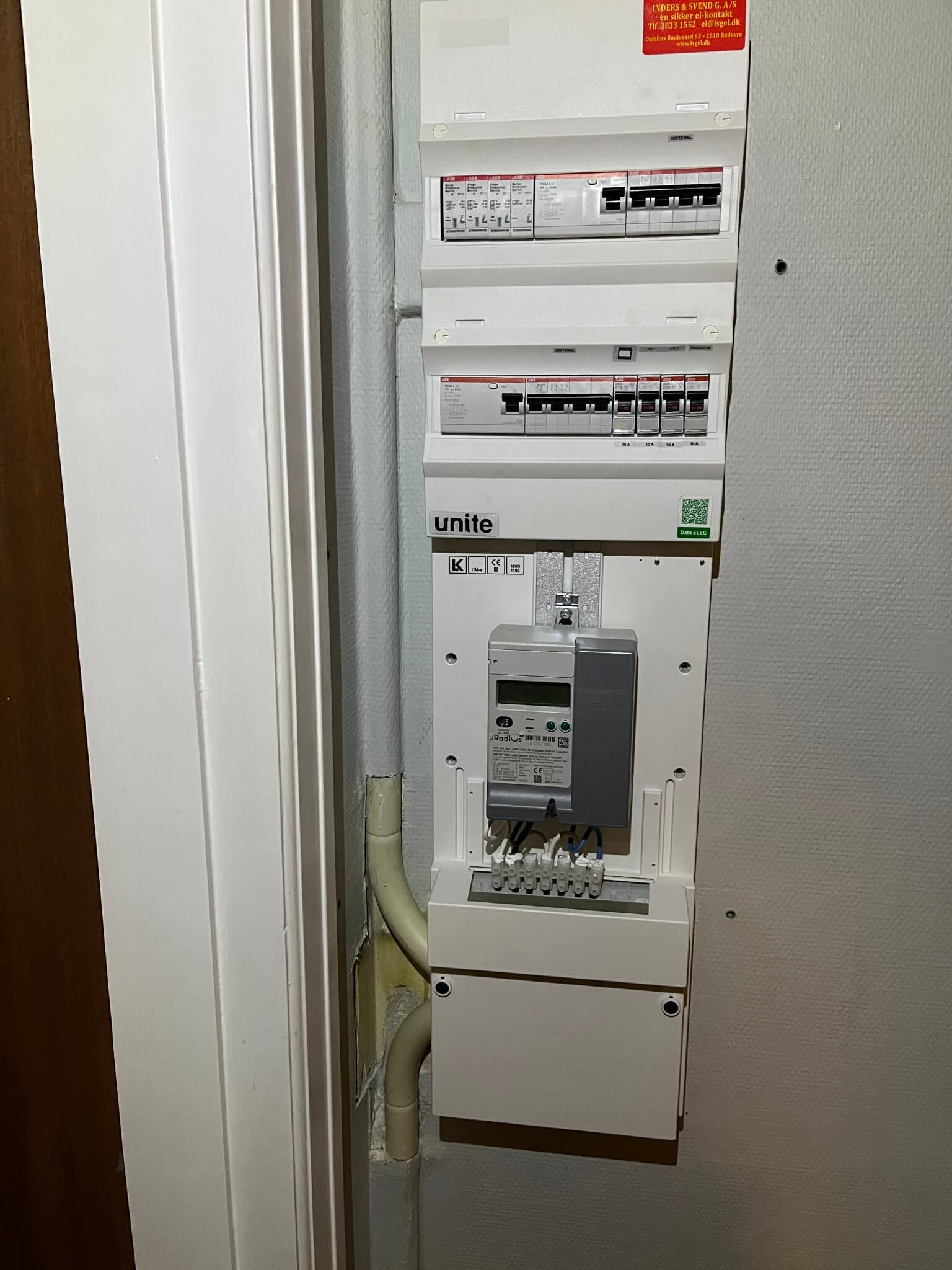 Ny eltavle installation